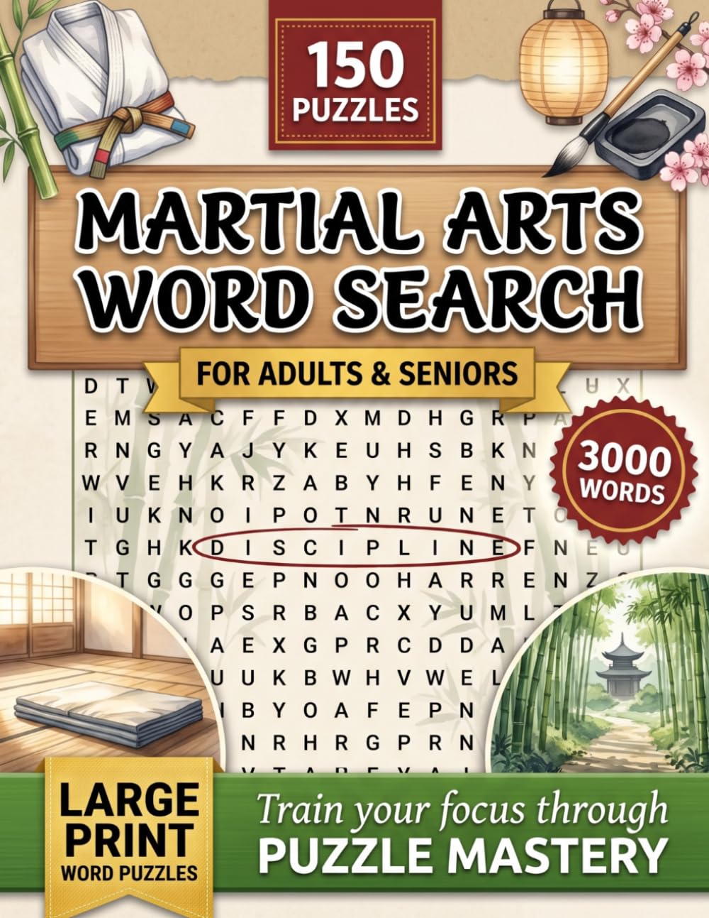 Martial Arts Word Search Puzzle Book: 150 Puzzles with 3,000 Terms from Karate, Judo, Taekwondo and More — A Thoughtful Gift for Martial Artists and Combat Sport Fans