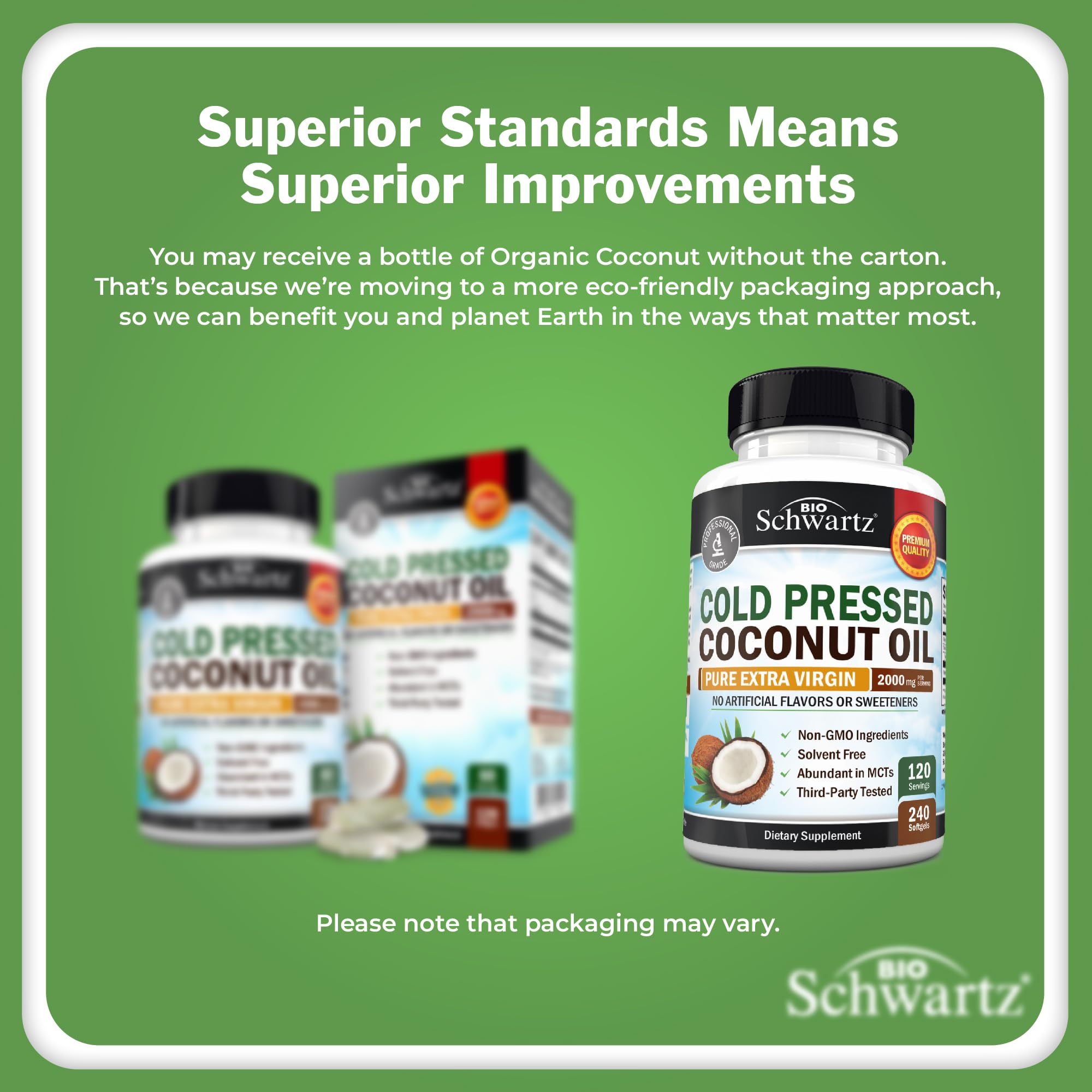 Organic Coconut Oil Capsules 2000mg, 240ct, 4 Month Supply — Amazon image 2