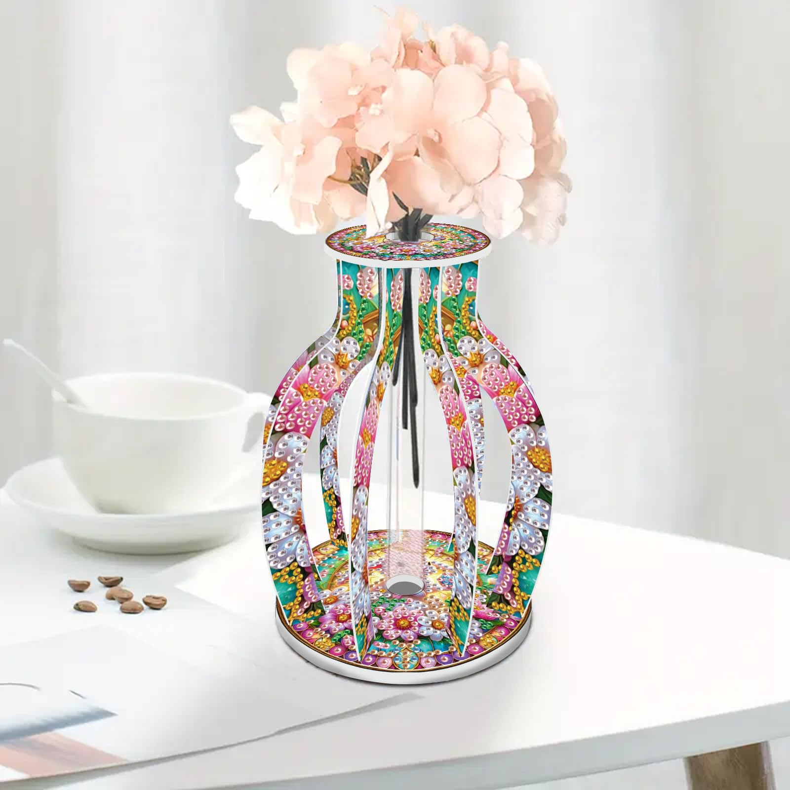 Diamond Art Painting Blumenvase – DIY Mandala Set Mit Reagenzglas, Bürste & Zubehör, Für Hydrokultur & Deko