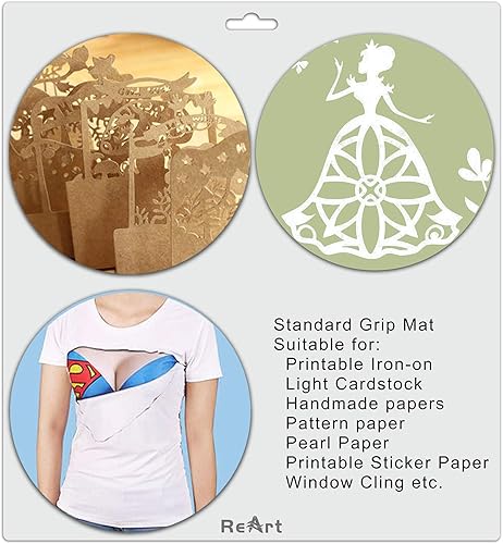 Miniatura 6 de Alfombrilla de corte para Silhouette Cameo, 3 paquetes de 12 x 12 pulgadas, juego de alfombrillas de corte adhesivas de agarre estándar,