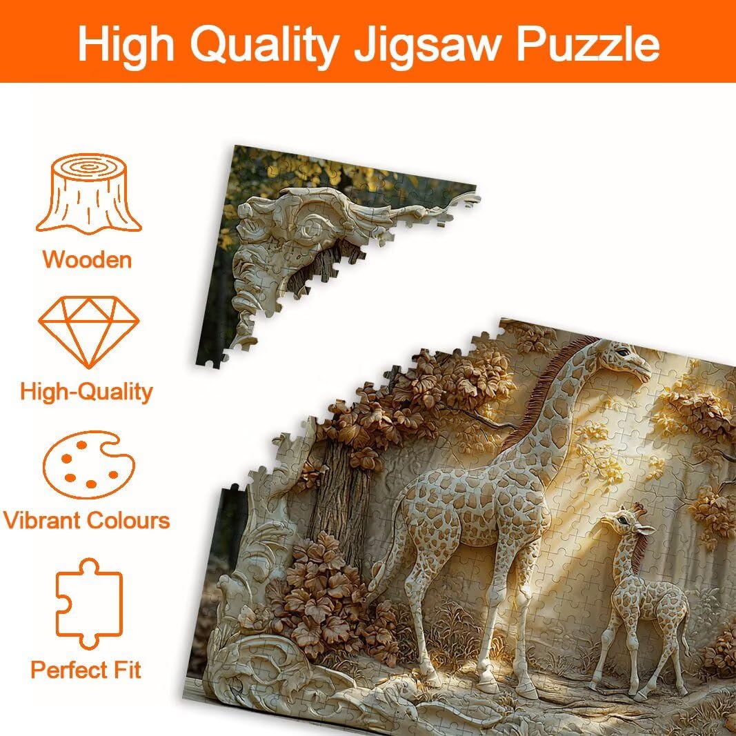 Puzzle 2000 Pezzi, Puzzle Giraffa, Misura: 100x71cm, Regalo Donna -8743