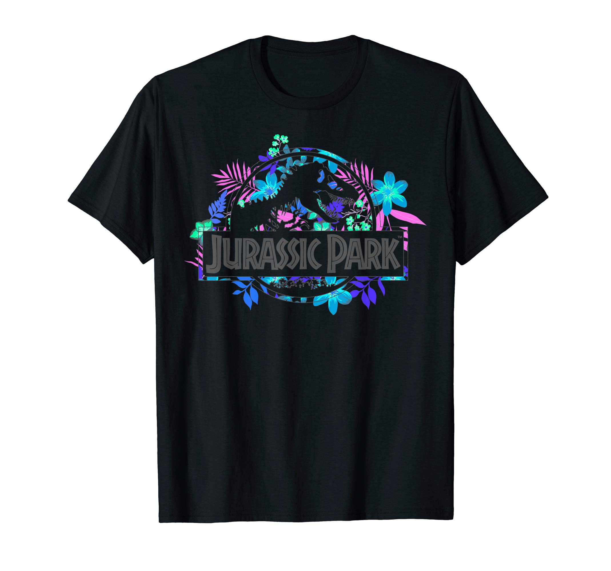 Jurassic ParkTropical Floral Logo T-ShirtOEKO-TEX STANDARD 100