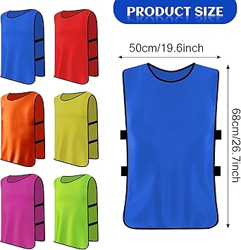 Football Vest 12 Pack Mesh Scrimmage Training Gilets Football Vest Respirant Adultes Maillots Bavoirs Coat Fournitures De Football Coat Fournitures De Football Chasubles Chasubles