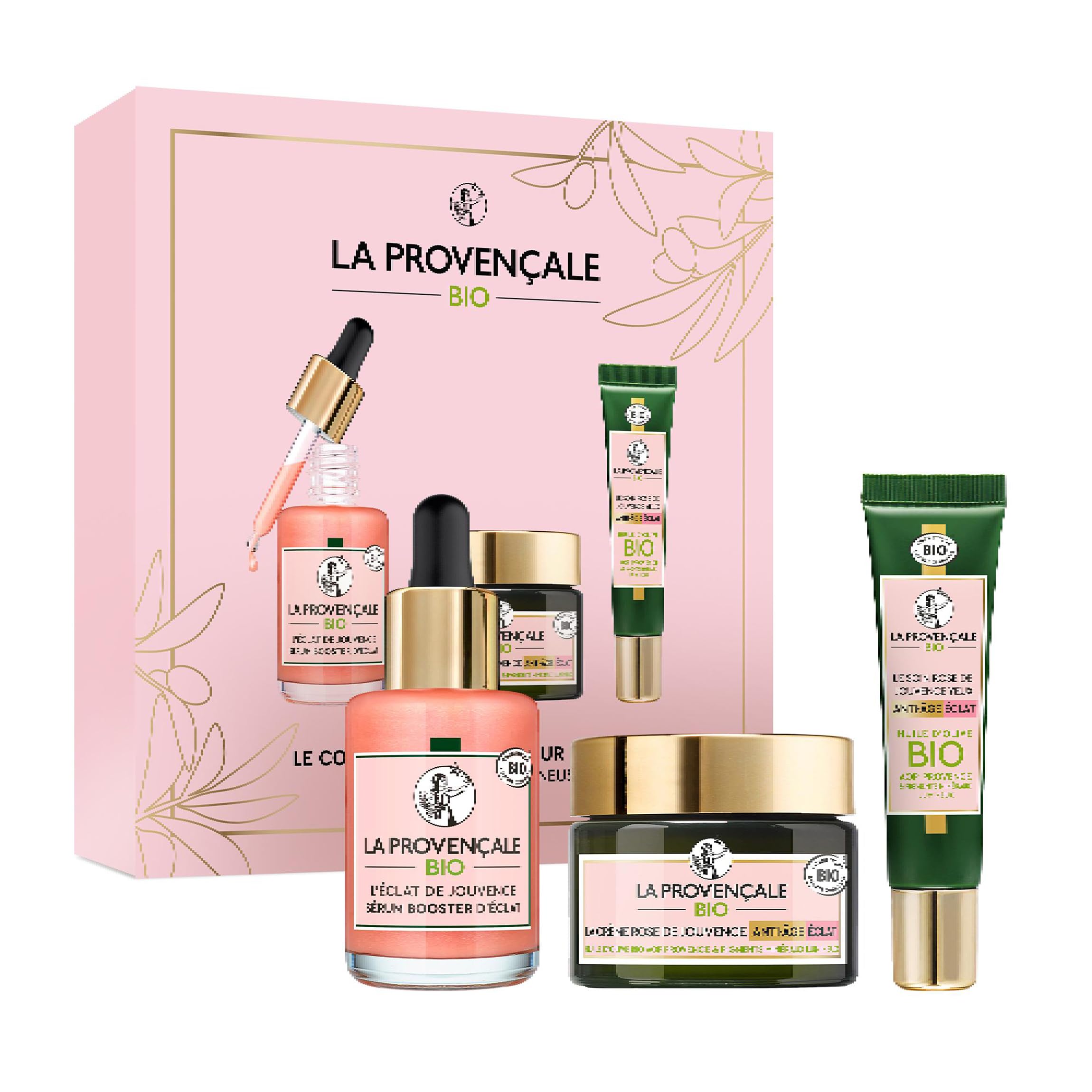 La Provençale Coffret Rose Activateur Éclat 3 Produits Bio Édition Limitée