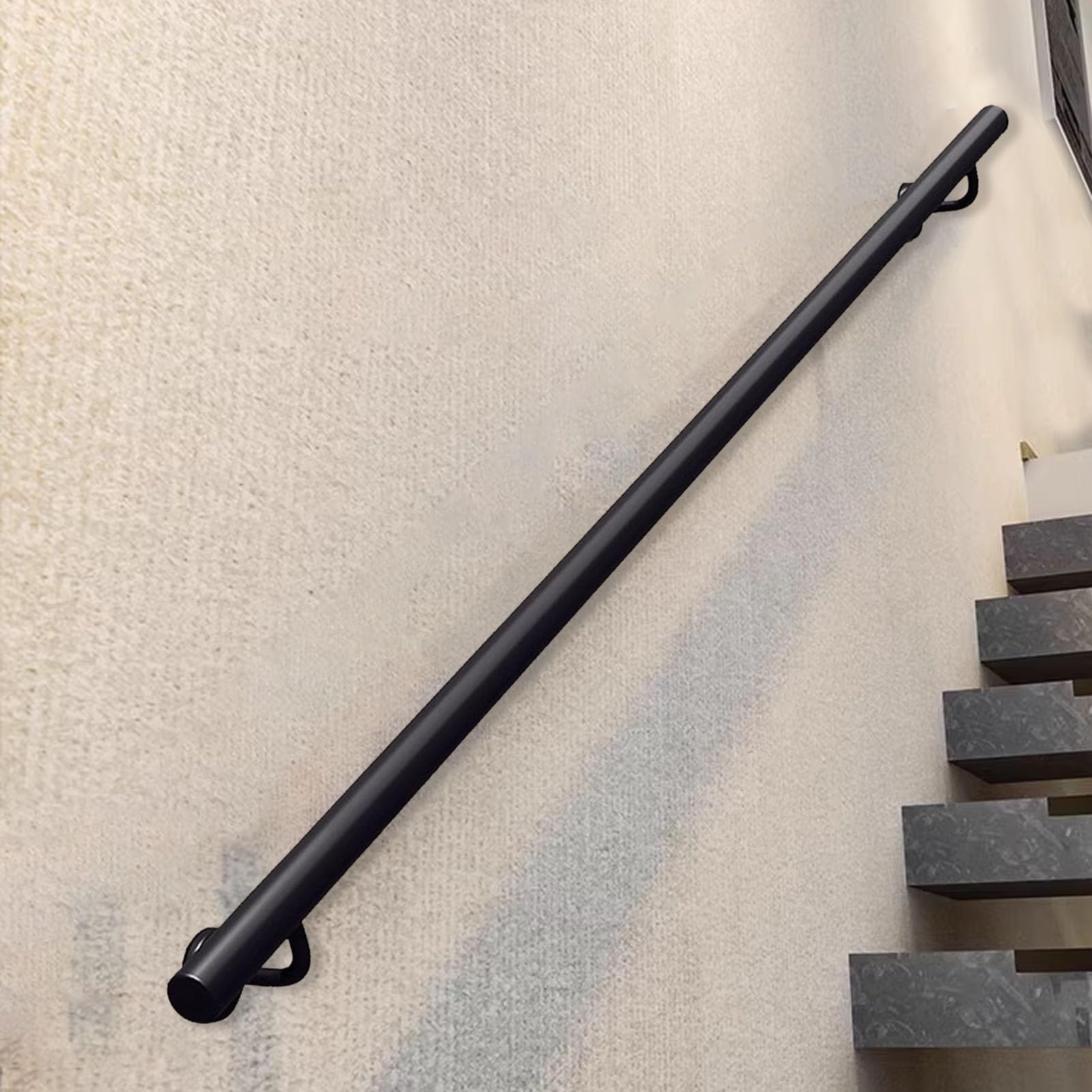 Main courante pour escalier robuste 250cm avec kit de fixation