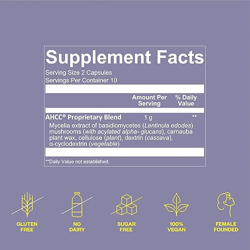 Miniatura 4 de SHII AHCC Immune Response, suplemento de hongos, 1000 mg de AHCC por porción, suplemento de apoyo inmunológico, apoyo a la defensa inmunológica,