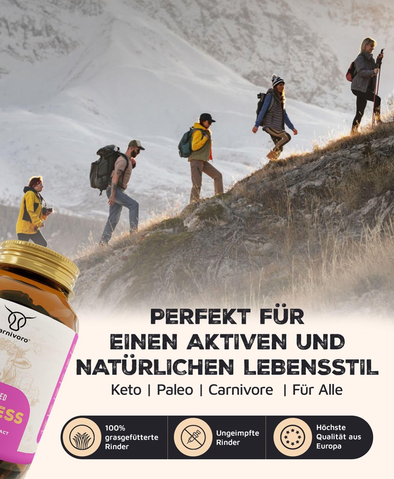 Carnivoro Goddess mit Austern & Kollagen - Frauen Komplex - 30 Tage Packung - Superfood - Natürliches Eisen, Zink, Vitamin A, Vitamin B12, B2, B3, B5, Folat, Kupfer - Keto - Paleo