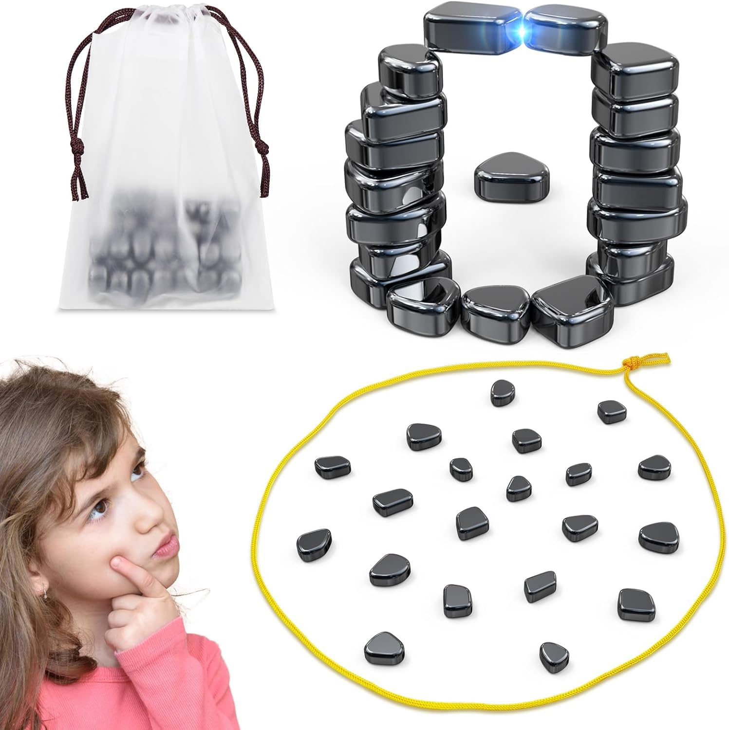 Petrichor Table Top Magnetic Board Game | for Kids and Adults | 20 Magnets (Magnet Game Magnetic Stone Chess Board Games) (B0D2LG44XF) Amazon Price History, Amazon Price Tracker