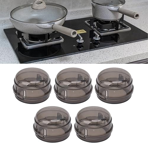 Miniatura 8 de Cubierta de protección para pomos, cubierta de protección para pomos de estufa de gas, resistente a altas temperaturas, a prueba de niños, cubierta