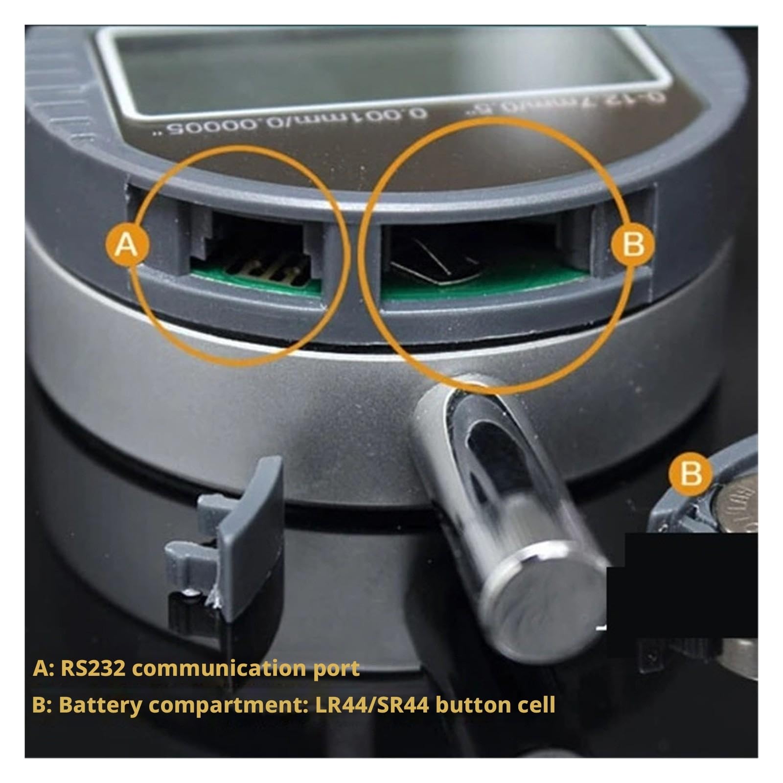 Micrómetro electrónico de 0,001 mm, micrómetro digital de 0,00005 pulgadas, rango métrico/pulgadas, indicador de cuadrante de 0-12,7 mm/0,5 pulgadas