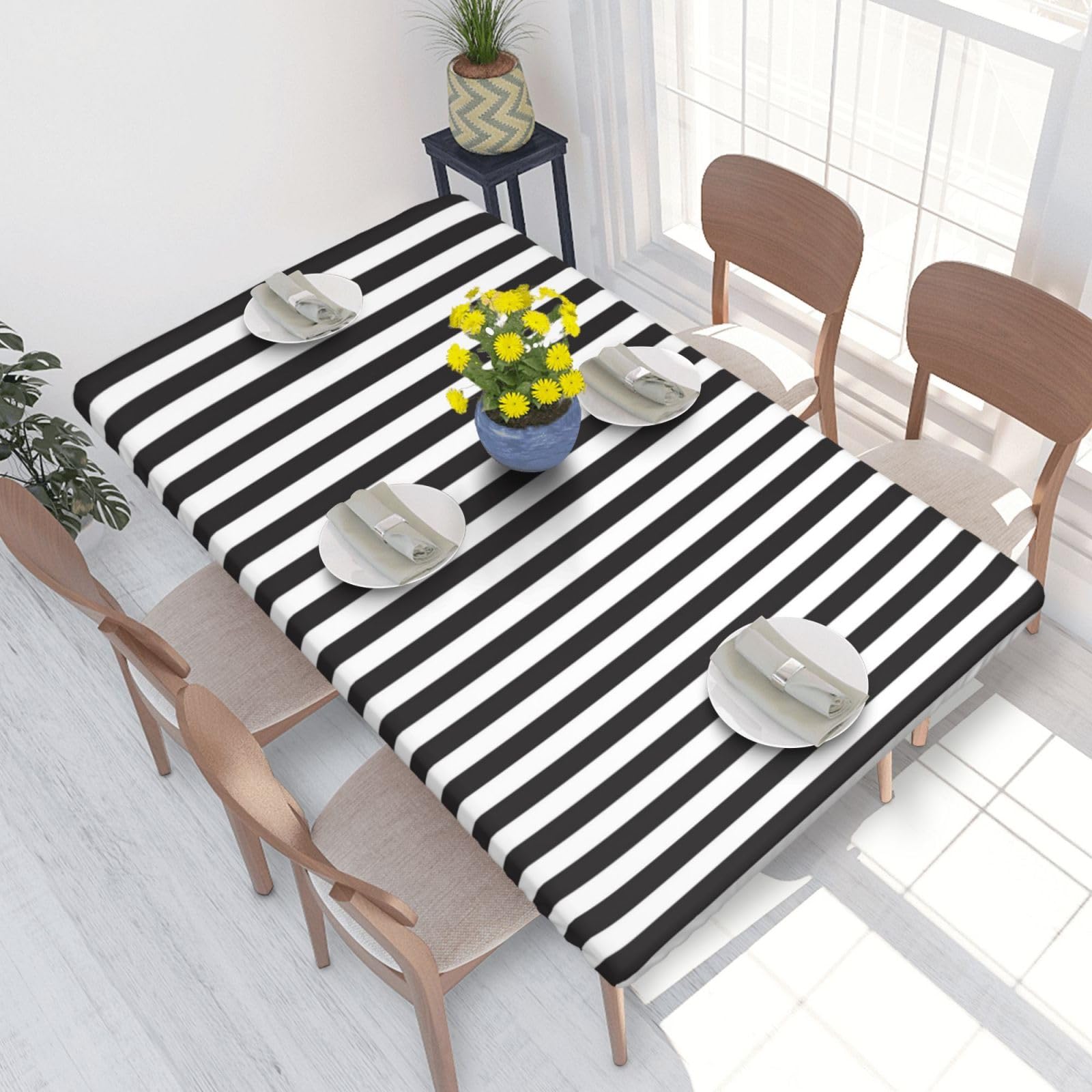 WKSGDSG Fitted Tablecloth For Dining Room 4ft, Elastic Edged Table Cover