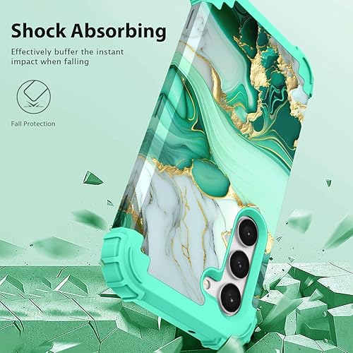 Miniatura 3 de Hocase Funda para Galaxy S23, protección resistente a prueba de golpes, parachoques de goma de silicona suave+funda protectora híbrida de plástico