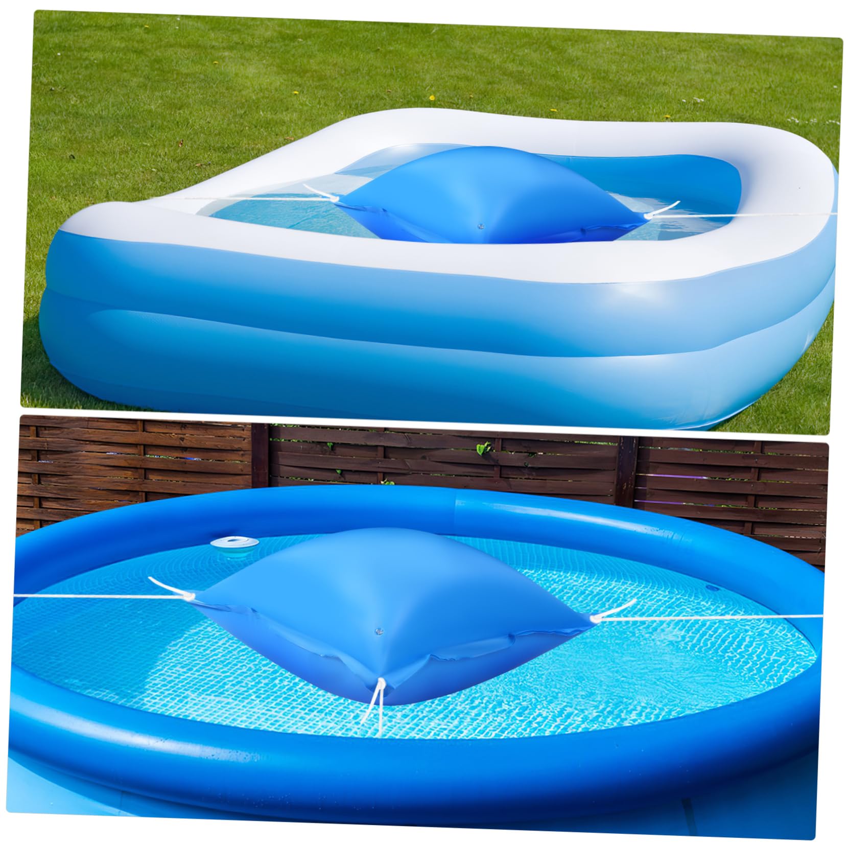 Sosoport 2 Almohadas de Aire para Piscina, Gruesas y Resistentes al Frío, con Cuerda, para Invernar Piscinas Elevadas y Proteger Las Paredes