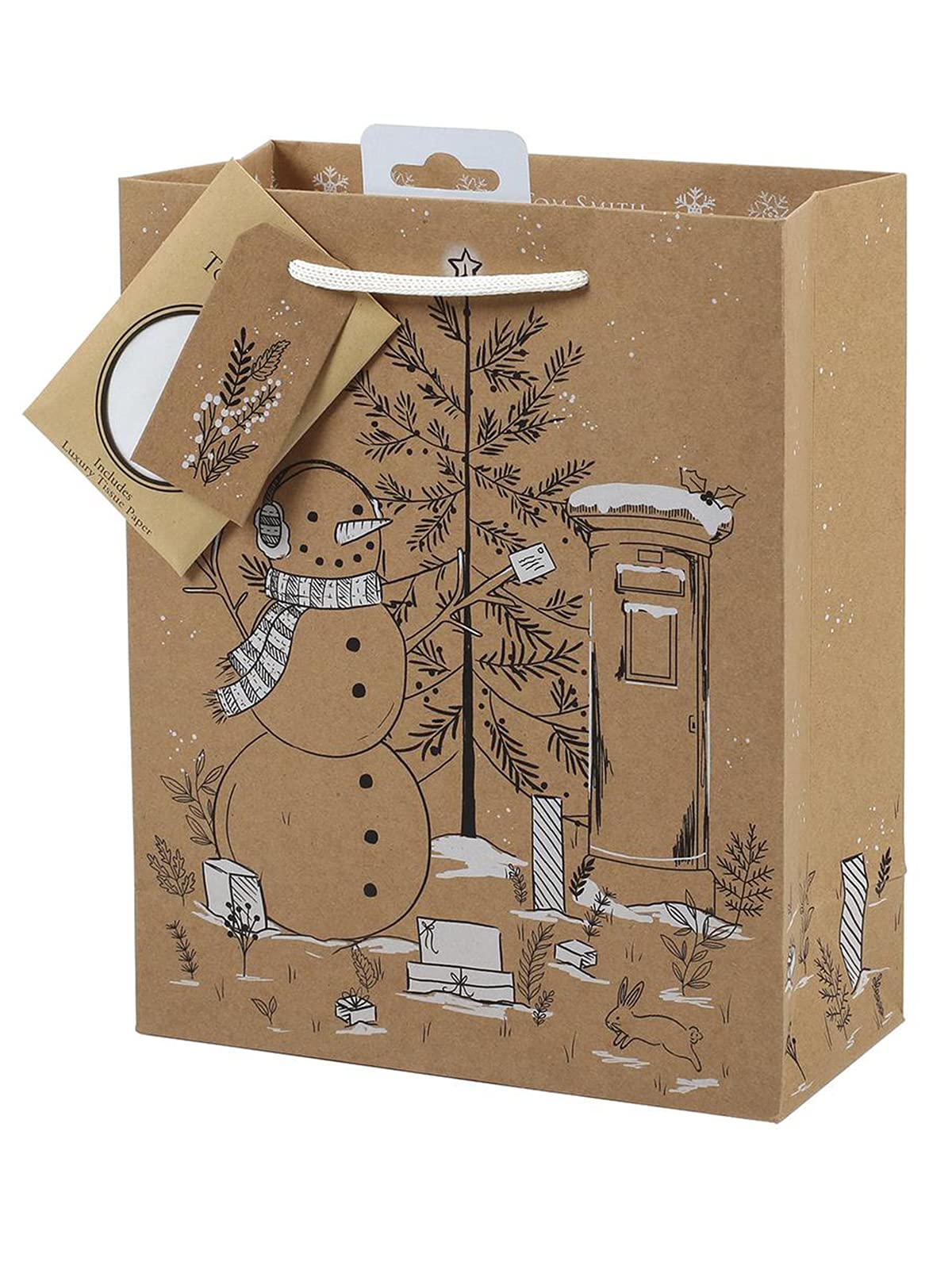 Tom Smith Winter Wonderland Greetings Luxury Xmas Gift Bag Packaging Set