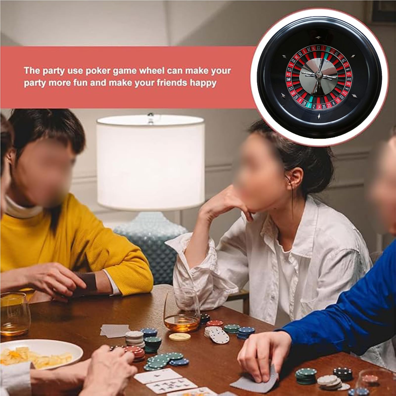 Generisch Hölzernes Roulette-Rad Roulette Aus Plastik Tischspiel Plattenspieler Roulette Radsatz Roulette Spiel Casino Set Roulette Rad Lässige Tischspiele Für Kinder Und Erwachsene,Without pad