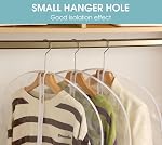 Garment Bags for Hanging Clothes, All Clear Garment Bag, Plastic Dustproof Suit Bag, Coat Protector Zippered Garment Covers for Closet Storage and Travel (5, 24"x40")