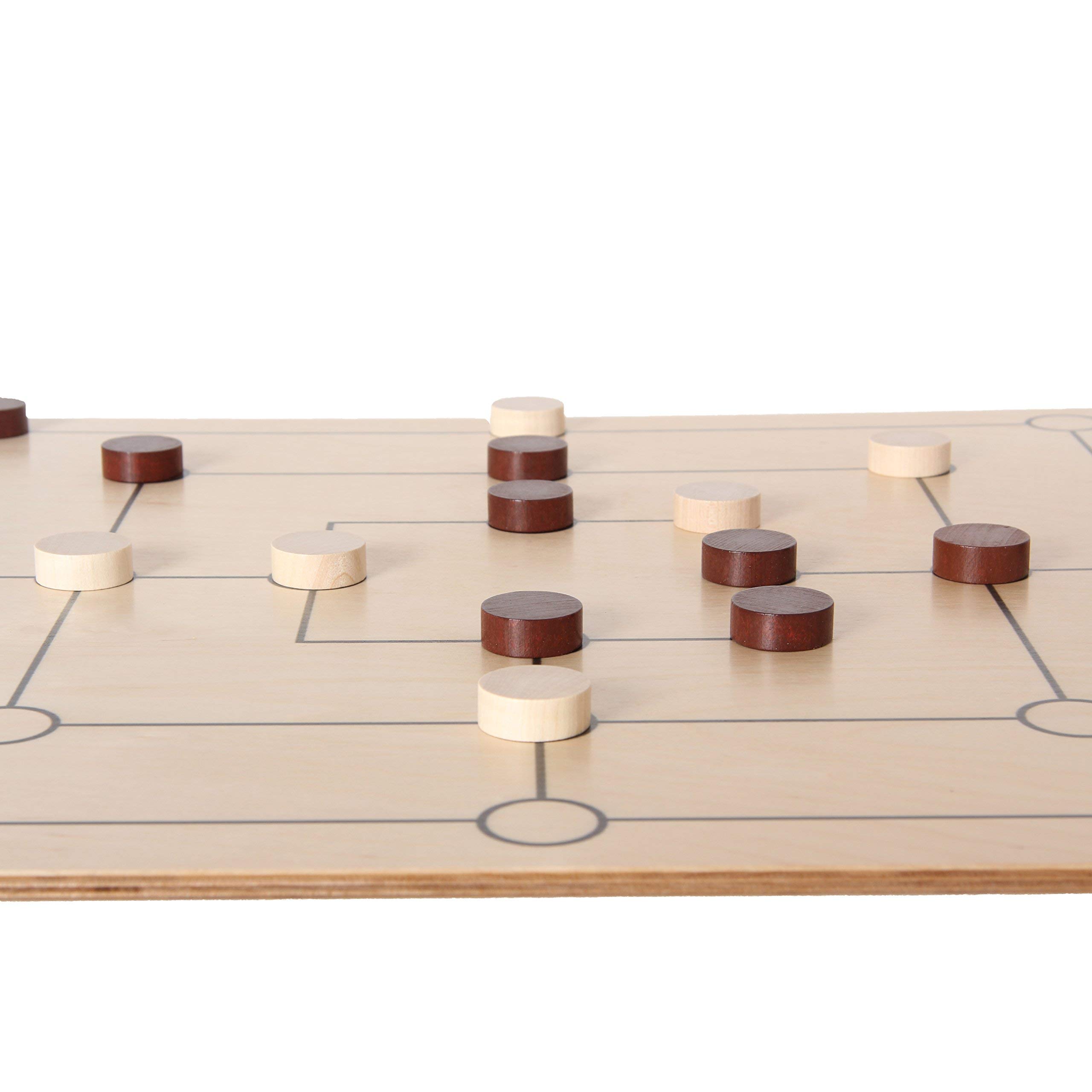 Bartl 107349 - Gioco da tavolo per macina e signora, grande, in legno, formato XXL, 50 x 50 cm, ideale per bambini e anziani