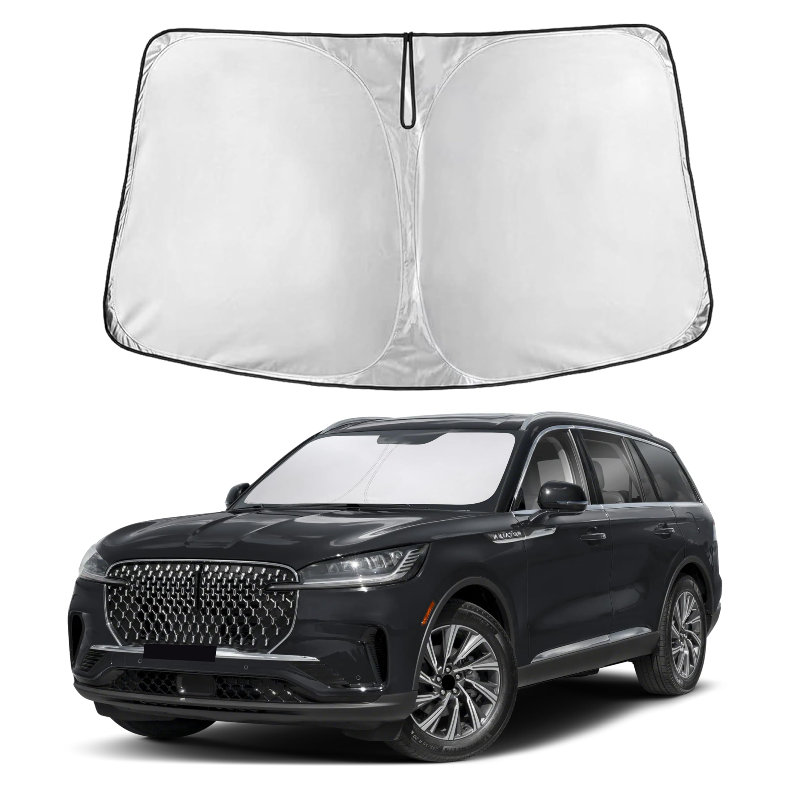 EcoNour Windshield Sun Shade Compatible for Lincoln Aviator 2020–2026