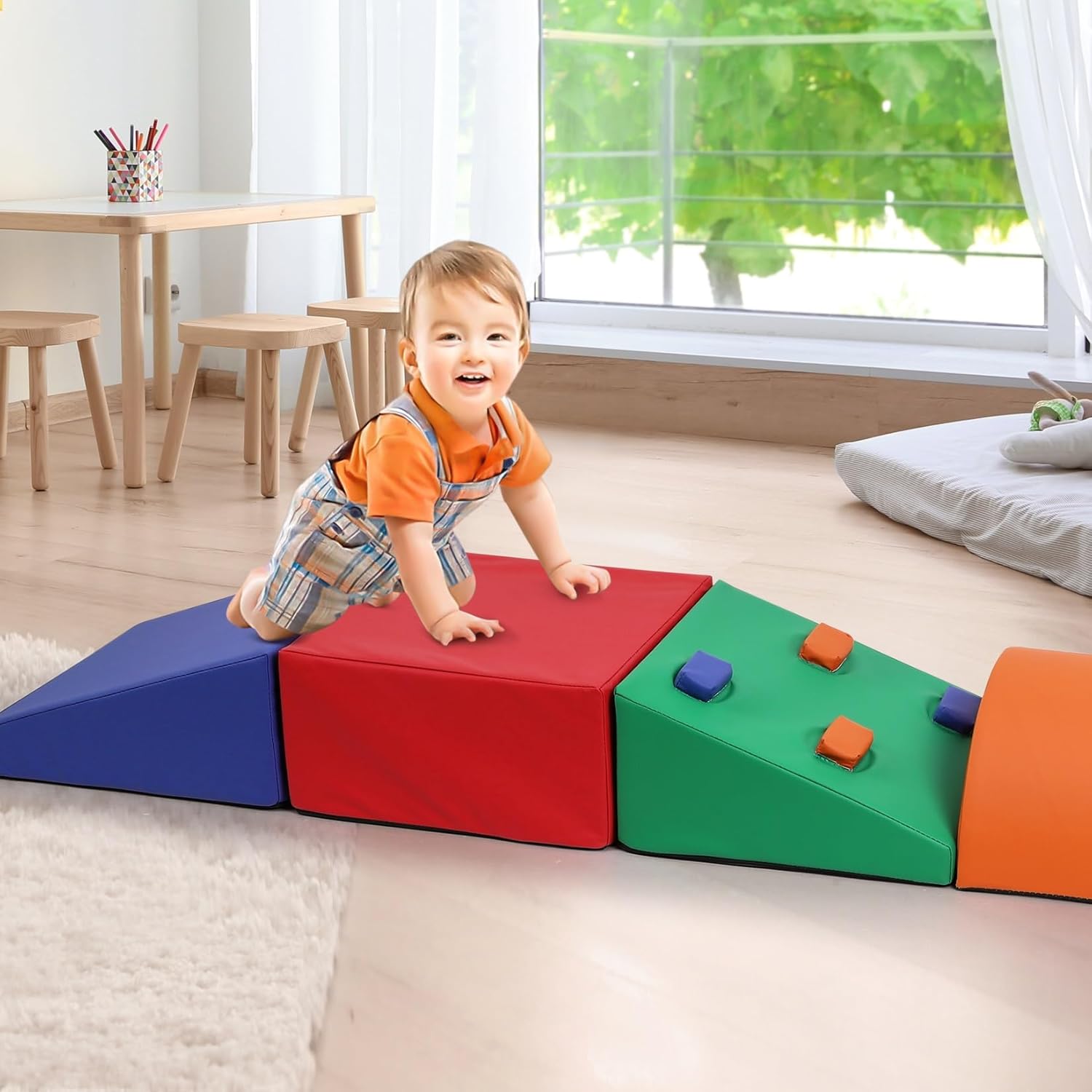 Climb and Crawl Playset, Foam Climbing Blocks for Toddlers and Preschoolers