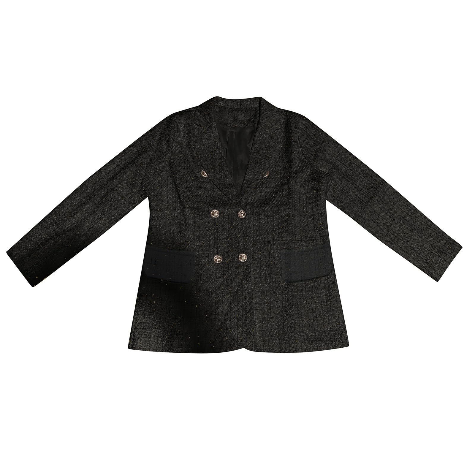 Blazer Damen Sportlich, Jackett Frühling Sweatblazer, Vintage Bequem Blaser Jacke Damenblazer Frühjahr Regular Fit Open Front Einfarbig Blazer Anzug Frauen Festliche Kleidung Damen Große Größen