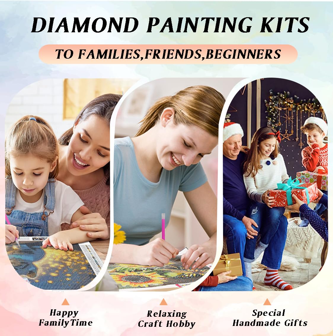 CRZMODE Kits de arte de diamantes de vaca para adultos, kits de pintura de diamantes de vaca para adultos principiantes, 5D redondo de taladro completo, pintura artística de gemas por Diamonds Dots