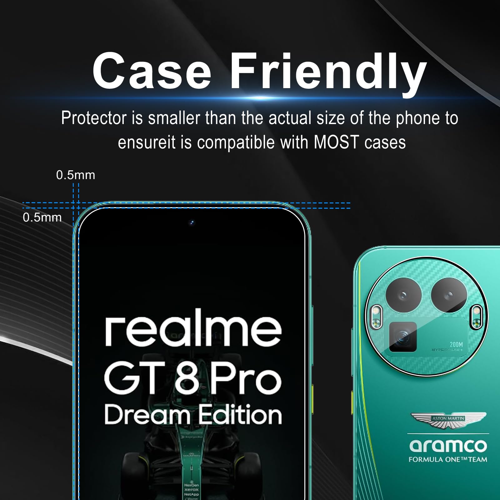 Lutree per Realme GT 8 Pro Vetro Temperato, 2+2 Pezzi Pellicola Protettiva+ Pellicola Fotocamera, Durezza 9H Anti-Graffio HD Senza Bolle Protezione Schermo