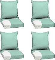 Vista 104 de Arden Selections Juego de cojines profundos para exteriores, 24 x 24 pulgadas, resistente al clima, a prueba de lluvia, resistente a la decoloración