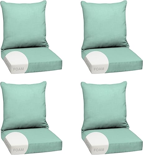 Miniatura 104 de Arden Selections Juego de cojines profundos para exteriores, 24 x 24 pulgadas, resistente al clima, a prueba de lluvia, resistente a la decoloración