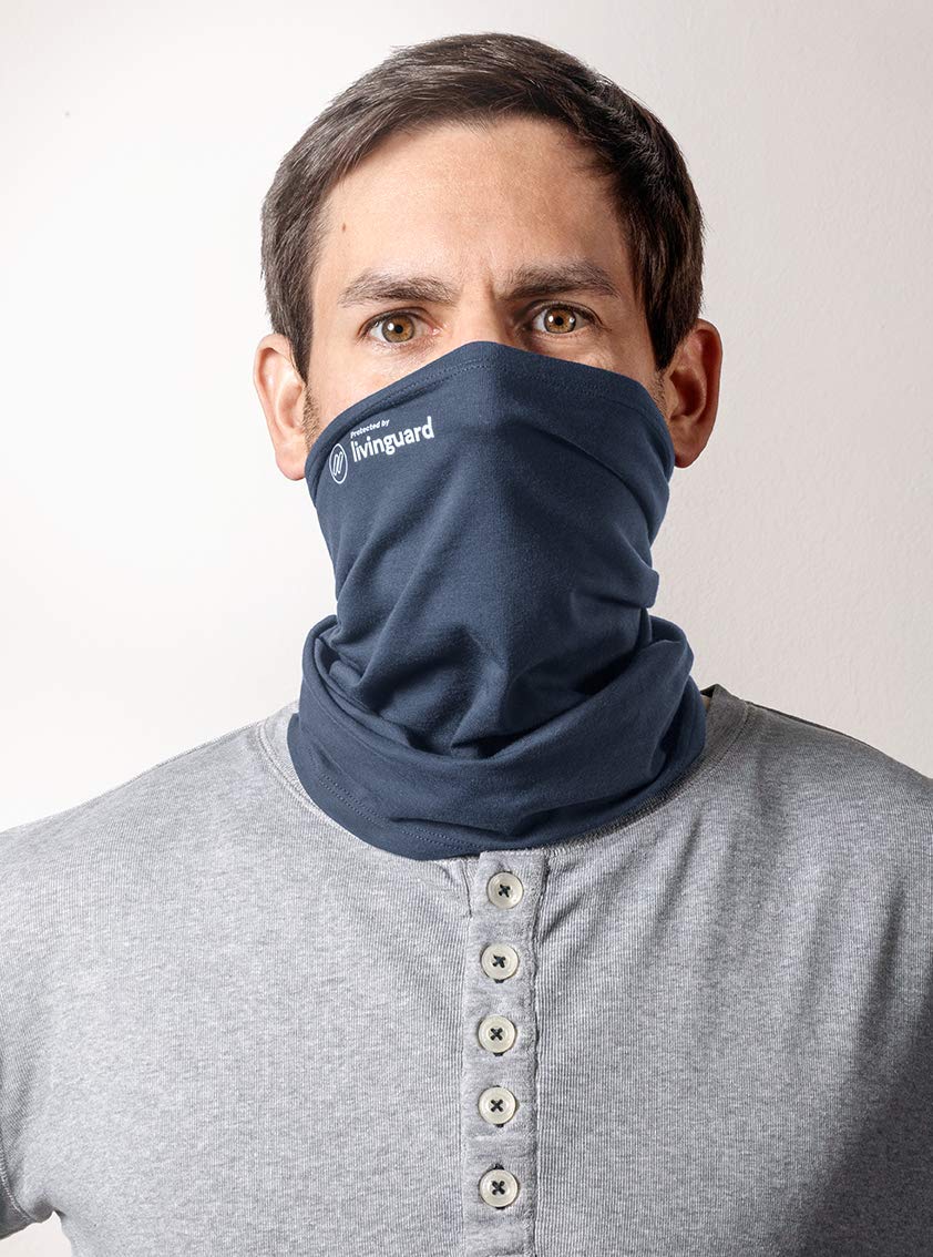 Livinguard Tube Mask Lite | komin zimowy, chusta na szyję do biegania, jazdy na rowerze, dla mężczyzn i kobiet, wielofunkcyjna, ocieplacz na szyję, ciepły polar, wiatroszczelny, ocieplacz na szyję, czarny