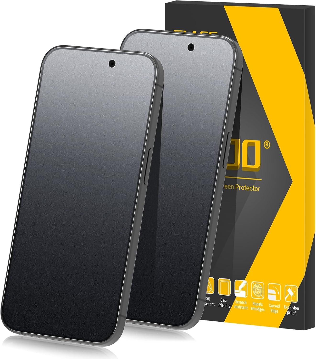 Privacy Screen Protector for iPhone 14/13/13 Pro 6.1 Inch, [2 Pieces][Full Cover] Anti-Spy Tempered Glass with Frame Alignment Easy Installation Anti Spy Hardness 9H