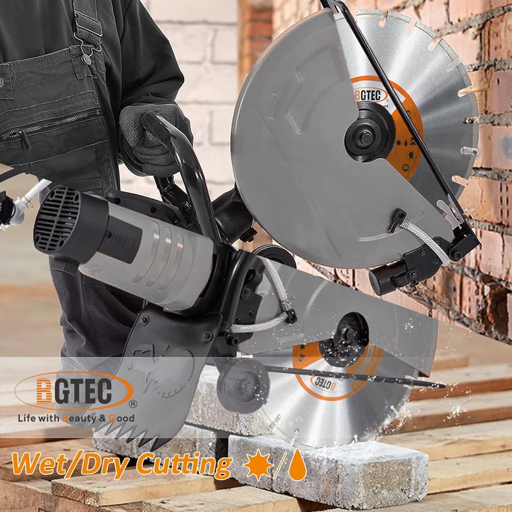 Power Saw Segmented Diamond Blades,BGTEC 2pcs 9" General Purpose Dry or Wet Cutting Disc for Concrete Stone Brick Masonry