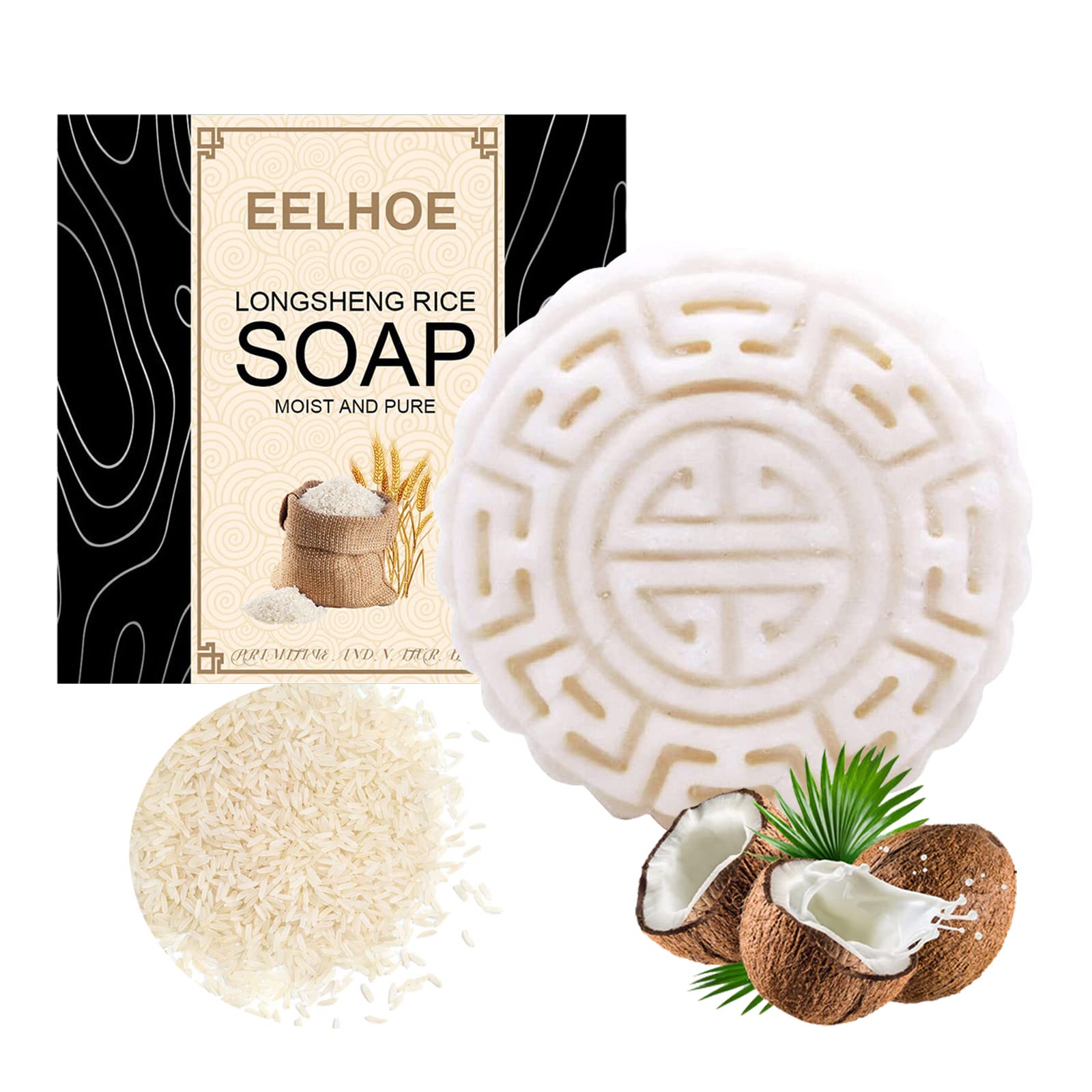 Buy Antihair Loss Rice Shampoo Bar, Shampoo Soap for Hair Growth,Fermented Rice Water Shampoo