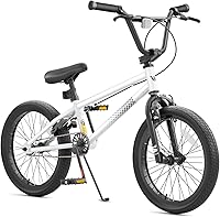 Vista 11 de 67i - Bicicleta BMX para niños de 18/20 pulgadas, bicicleta para niños de 8 a 12 años con freno U delantero y trasero, asiento ajustable, horquilla