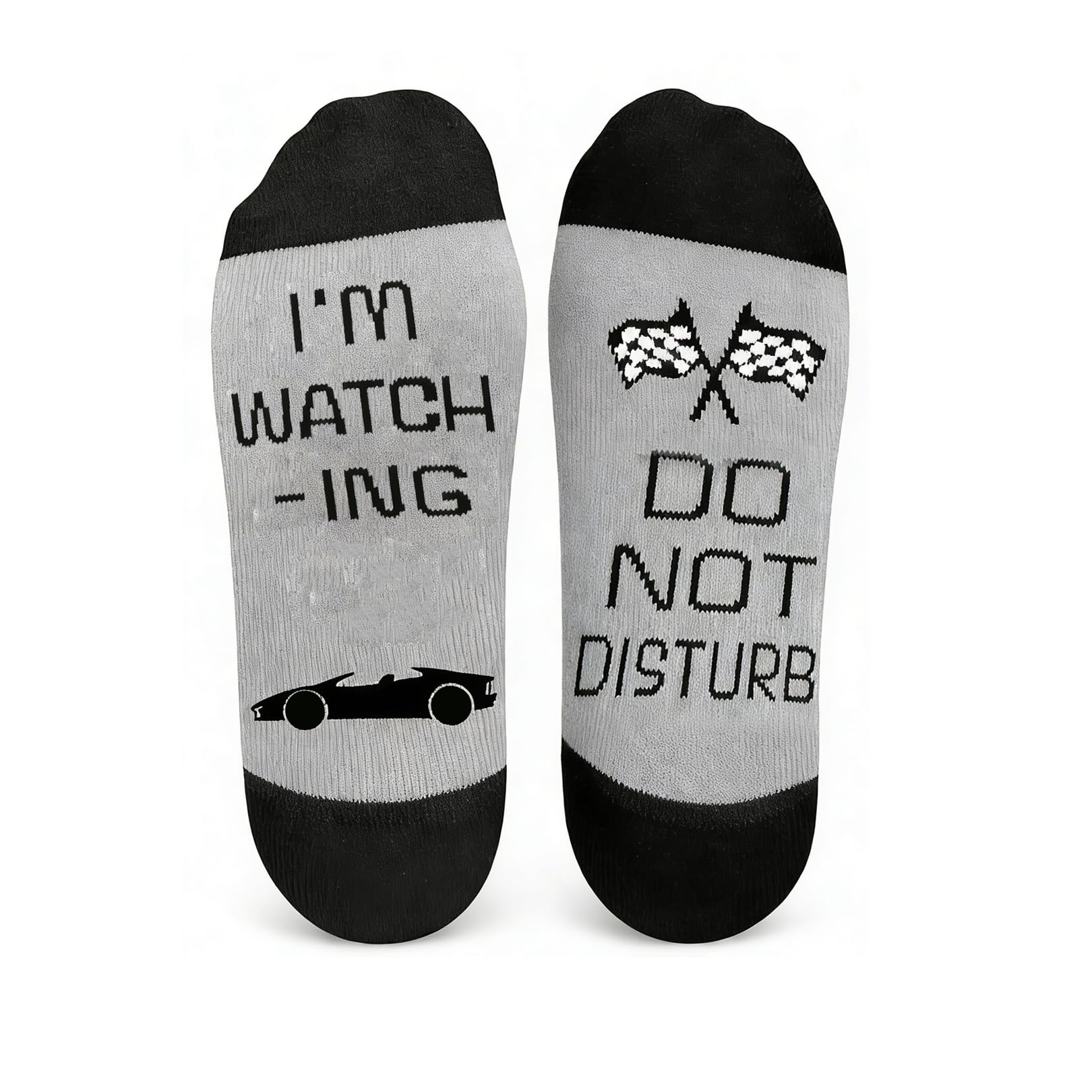 Yxinsyuan Unisex Black Socks For Men,Funny Socks Car Gifts For Men,Do Not Disturb I'm Watching For F1 Fans Merchandise Mens Novelty Sock Unique Gift For Racing Lovers Boy's Christmas Fathers Day Birthday Valentines Presents