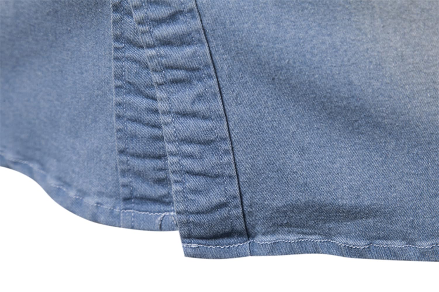 Camicia in Denim Uomo Maniche Lunghe Business Casual Shirt in Jeans Uomo Camicia
