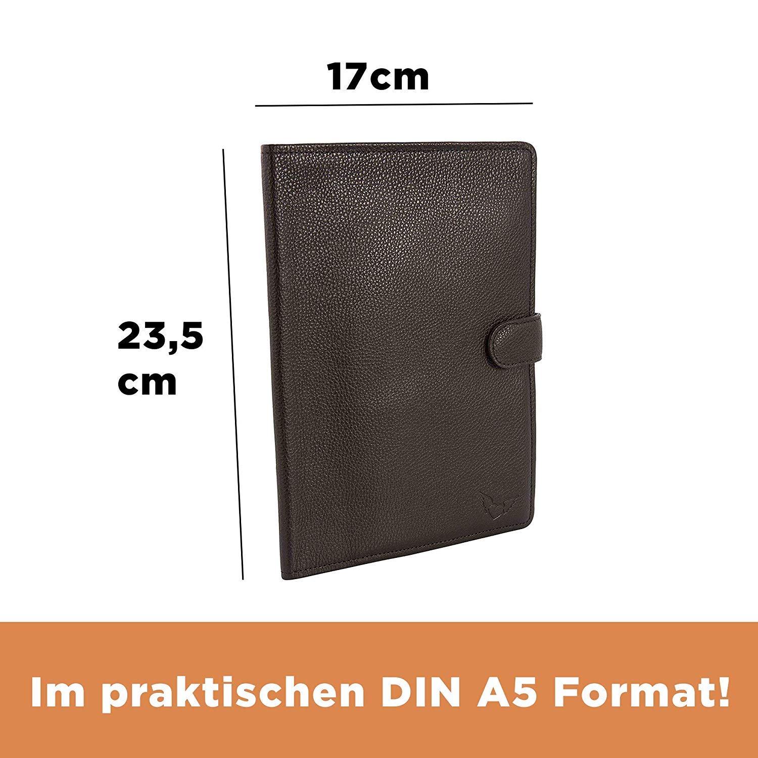 Petit Amour Mutterpasshülle Leona Made in Germany 100% Echtleder | Braun | Mutter-Kind-Pass-Mappe | Schwangerschafts-Organizer mit Fächern für Mutterpass, Ultraschallbild und Impfpass