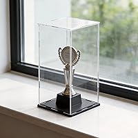 Vista 23 de vitrina acrílica, cajas de acrílico de cubo de 11 x 11 x 11 pulgadas para exhibición, vitrinas transparentes con base negra mate y tapa