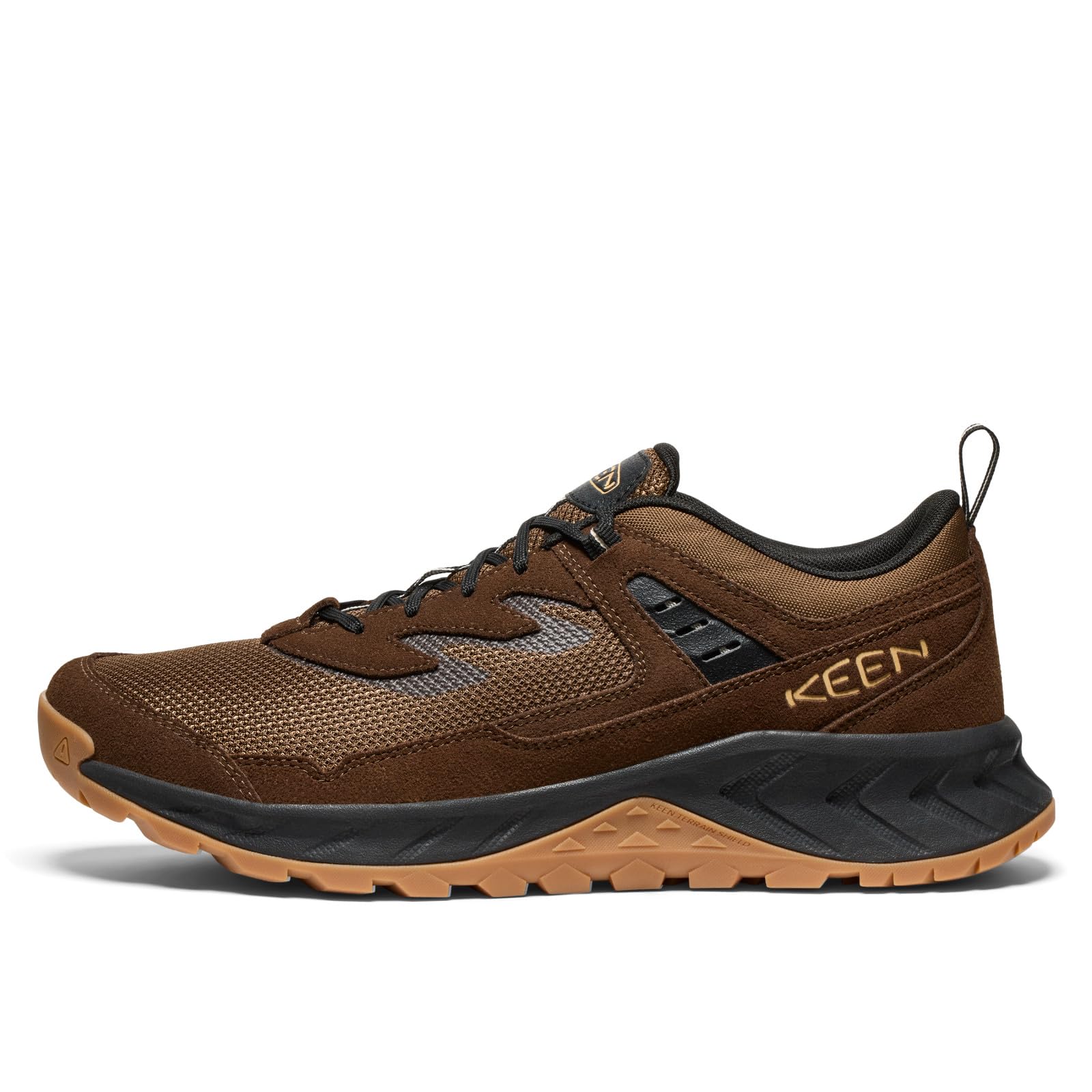 Keen Zapatillas de Senderismo para Hombre, de Piel sintética, Ligeras, Transpirables, con ventilación Baja, para Senderismo, Color Verde Oscuro