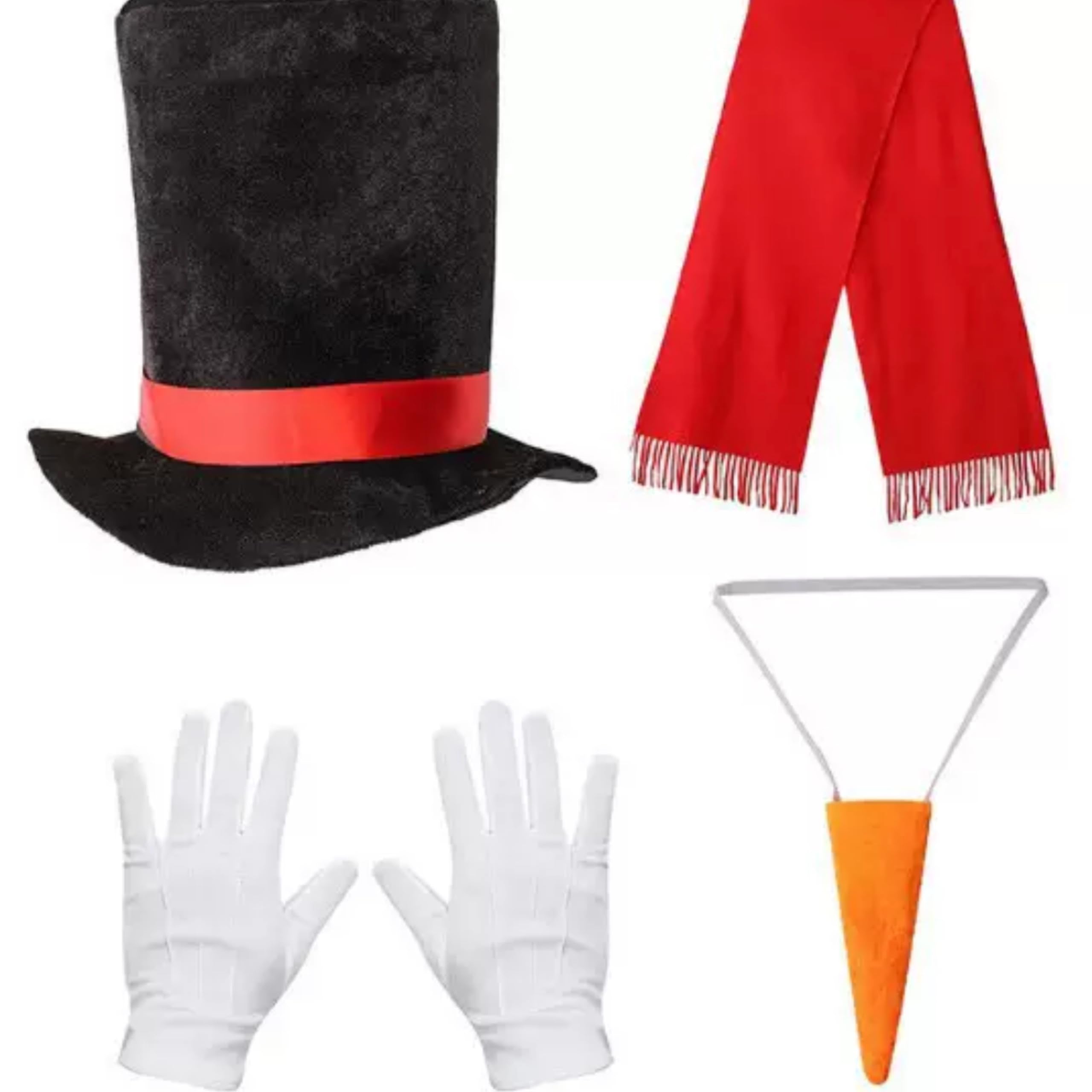 eBoutik - Retro Style 80s Costume Accessories Set - Realistic Fancy Dress Halloween Costumes For Adults (Snowman) - Image 4