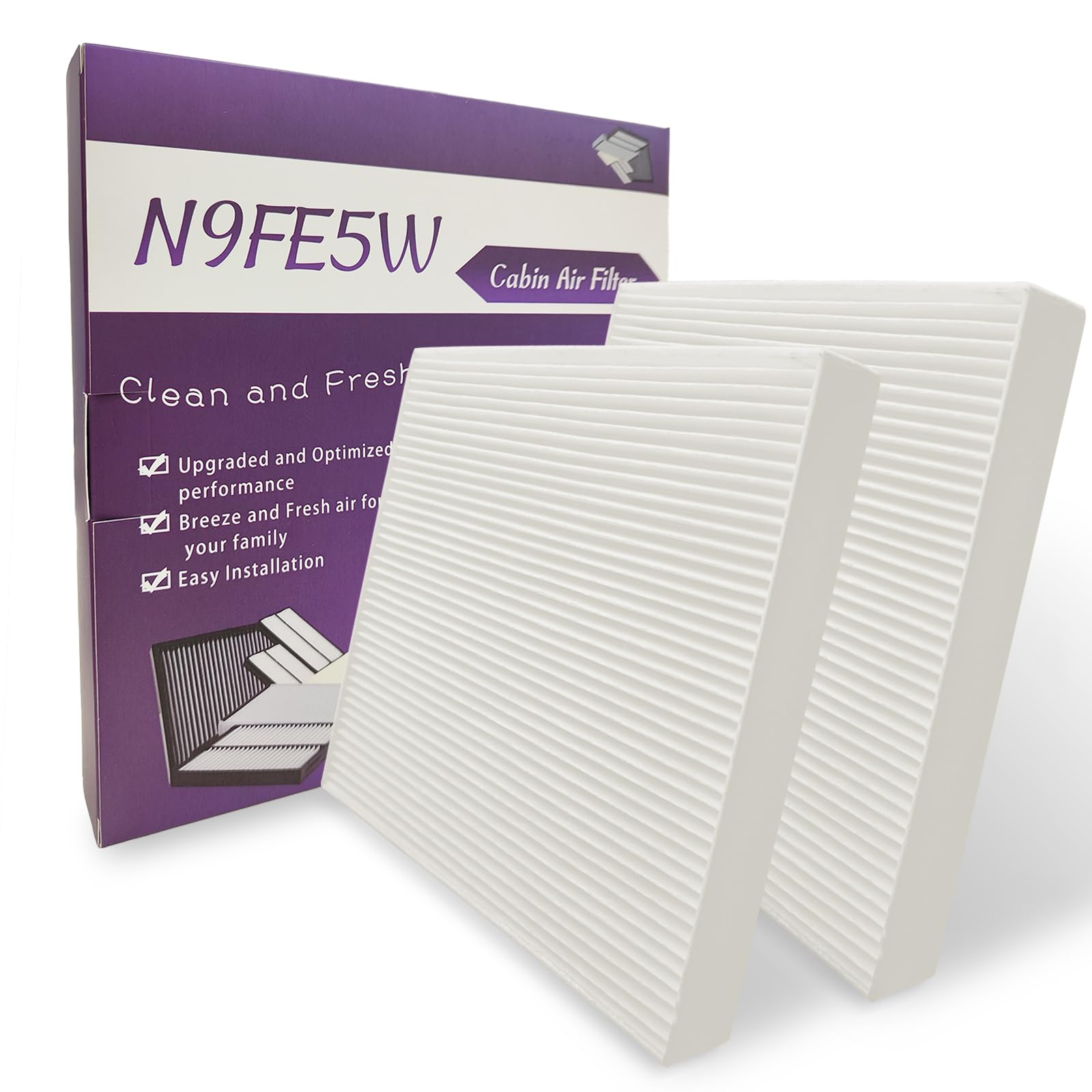 Cabin Air Filter Replacement For Hyundai/Kia - Fits Santa Fe, Elantra, Tucson, Sonata, K5 (2020-2023 Models)