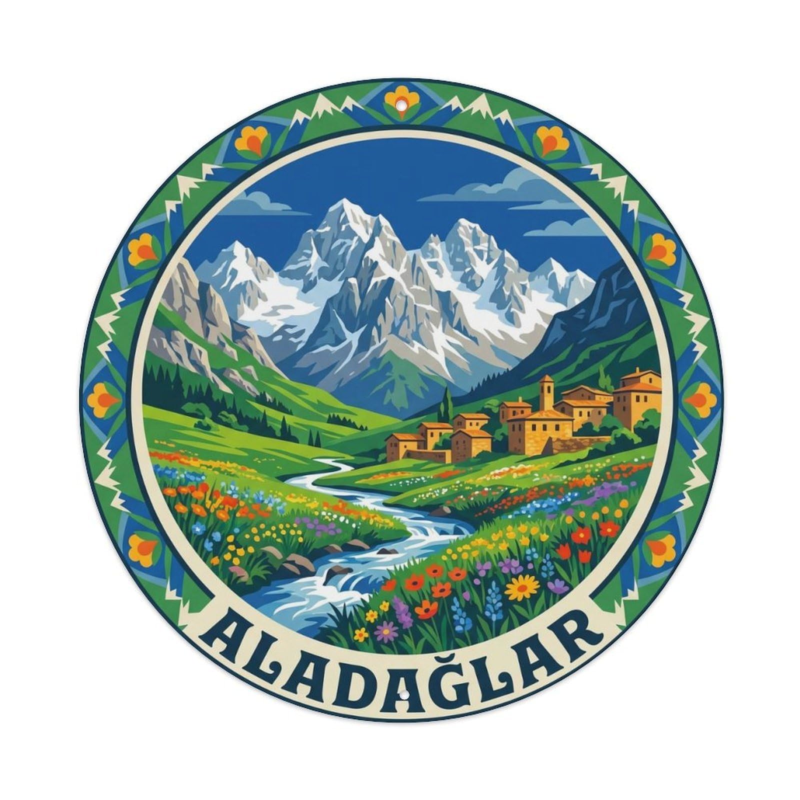 Nigde Ihlara Peristrema Valley Turkey Landscape Vintage Metal Tin Sign