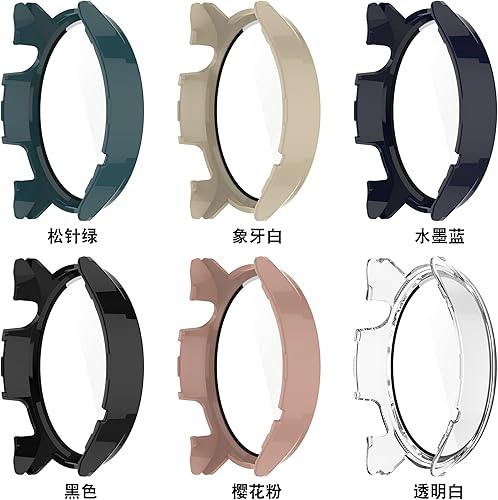 Miniatura 3 de Paquete de 6 Senter Funda para xiaomi Watch S1 Pro Funda protectora de vidrio templado, PC duro de 360 , antiarañazos, antipolvo, HD, funda