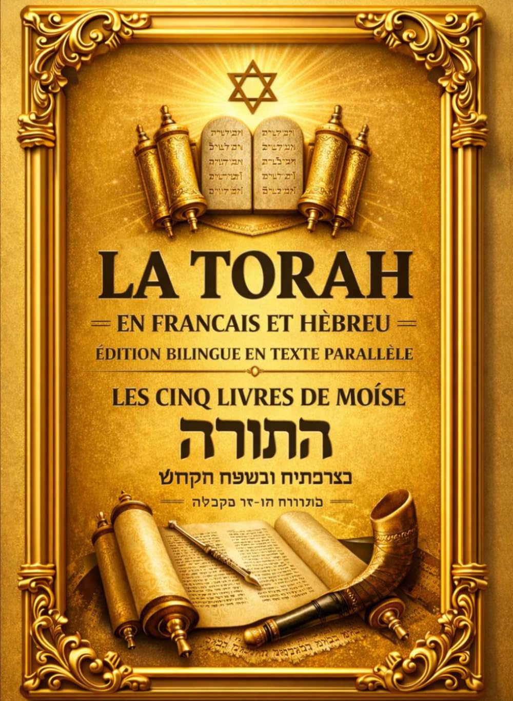 La Torah en Français et Hébreu – Édition Bilingue Intégrale du Texte Sacré Hébraïque avec Traduction Française Complète : Le Pentateuque des Cinq ... Deutéronome), Présenté Bible du Rabbinat 1899
