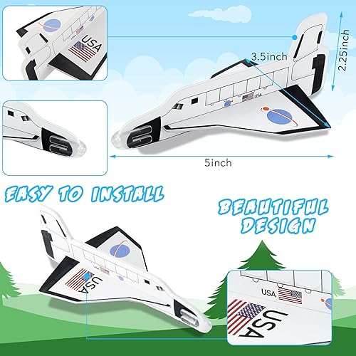 Miniatura 2 de Lewtemi Juego de 36 planeadores, juguetes de transporte espacial, juguetes voladores para niños y niñas, planeador de avión de espuma para recuerdos