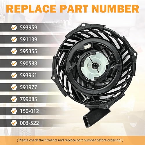 Miniatura 31 de Conjunto de arrancador de retroceso de cuerda Predator 212, reemplazo de Predator 212cc, 5.5HP 6.5HP 7HP, Coleman CT200U BT200X Trail CT200U-EX