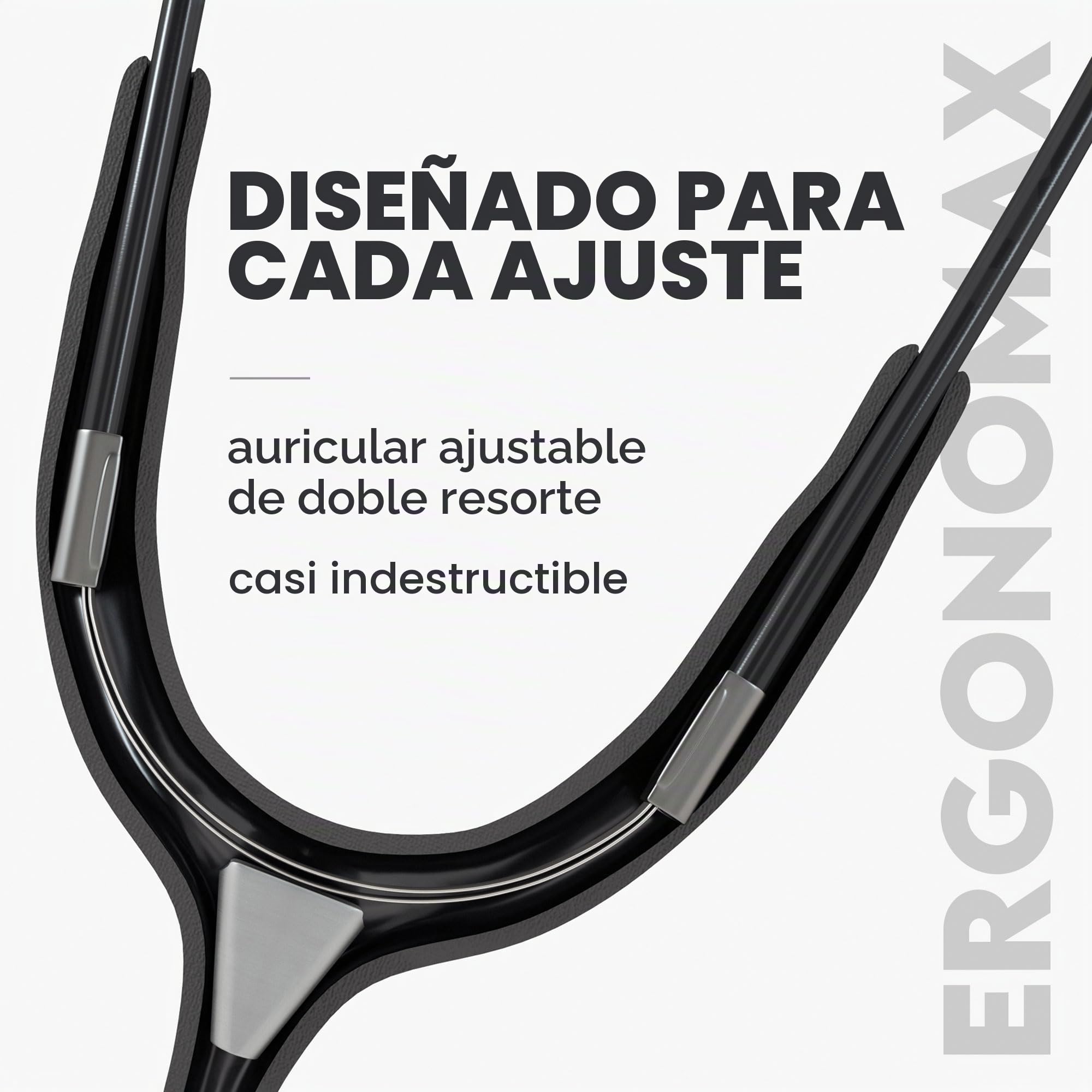 MDF Instruments MD One Fonendoscopio doble cabeza de acero inoxidable - GarantÃa de por vida & Programa-piezas-gratuitas-de-por-vida MDF777BO (Todo Negro)