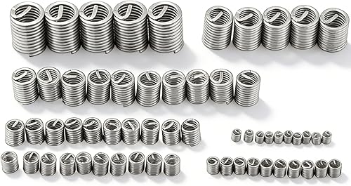 Kit de reparación de rosca, kit de insertos de bobina, kit de reparación de roscas de acero inoxidable, insertos M3 M4 M5 M6 M8 M10 para evitar
