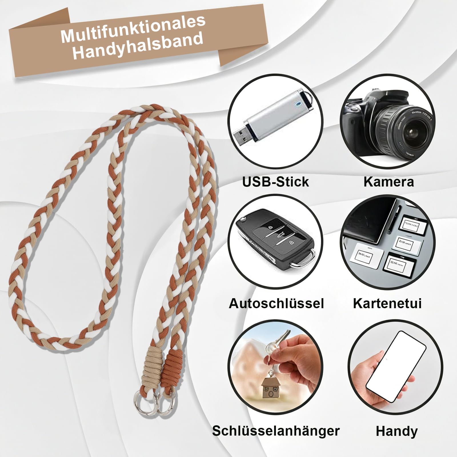 Coiwxmoi Etui na telefon komórkowy iPhone 15 Pro Max 6,7", etui ze zdejmowanym sznurkiem na szyję, do zawieszenia, miękkie, silikonowe, odporne na uderzenia etui ochronne do iPhone'a 15 Pro Max
