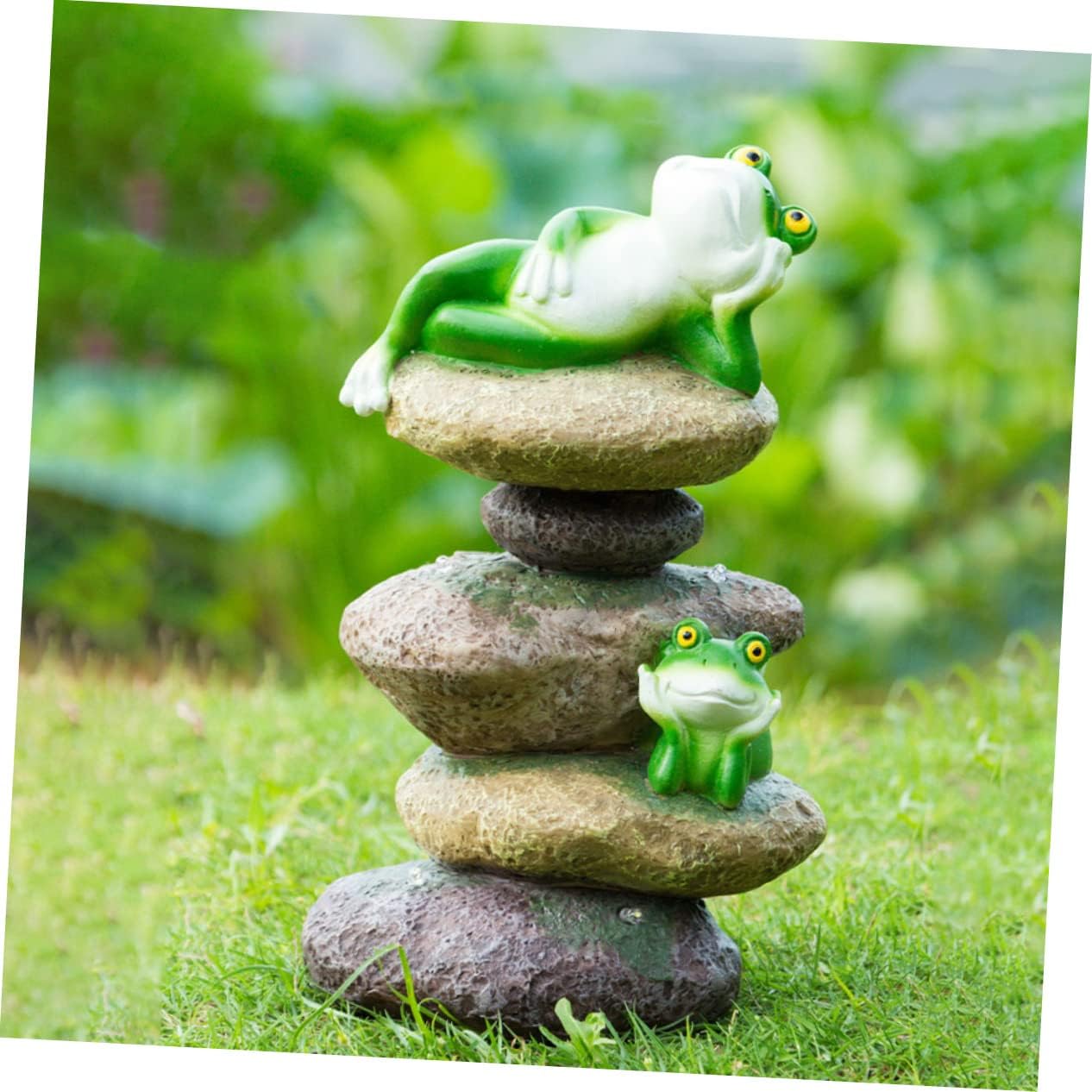 Garden Frogs Solar Lamp Ornaments Frog Figurine Decorations for Outdoor Landscape