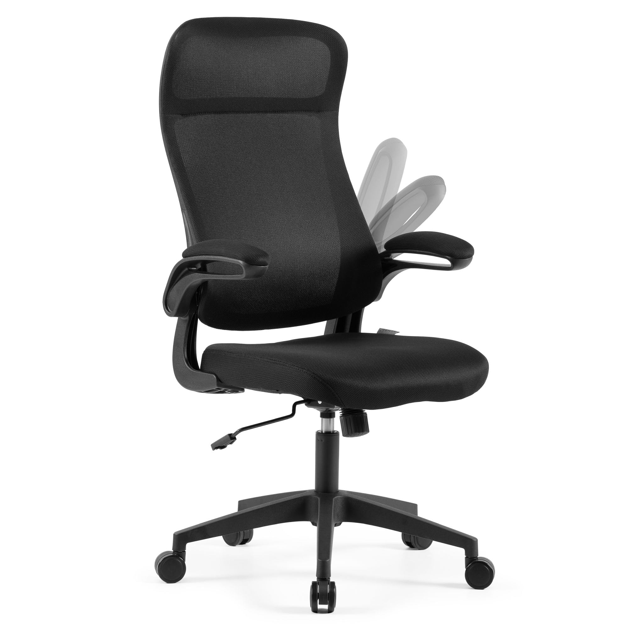 SENSE7 ergonomischer Bürostuhl höhenverstellbar Netzrückenlehne Schwarz